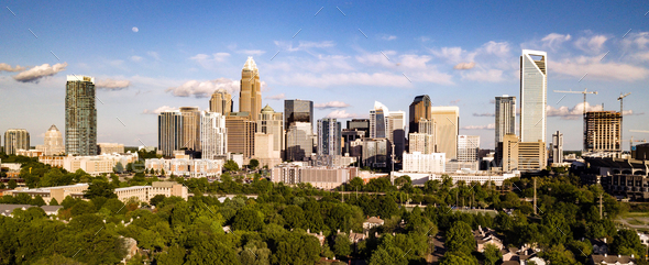 Aerial view of downtown Charlotte, North Carolina