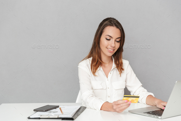 Portrait of a confident young business woman - Stock Photo - Images