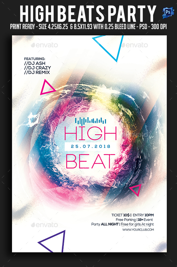 High Beats Party Flyer