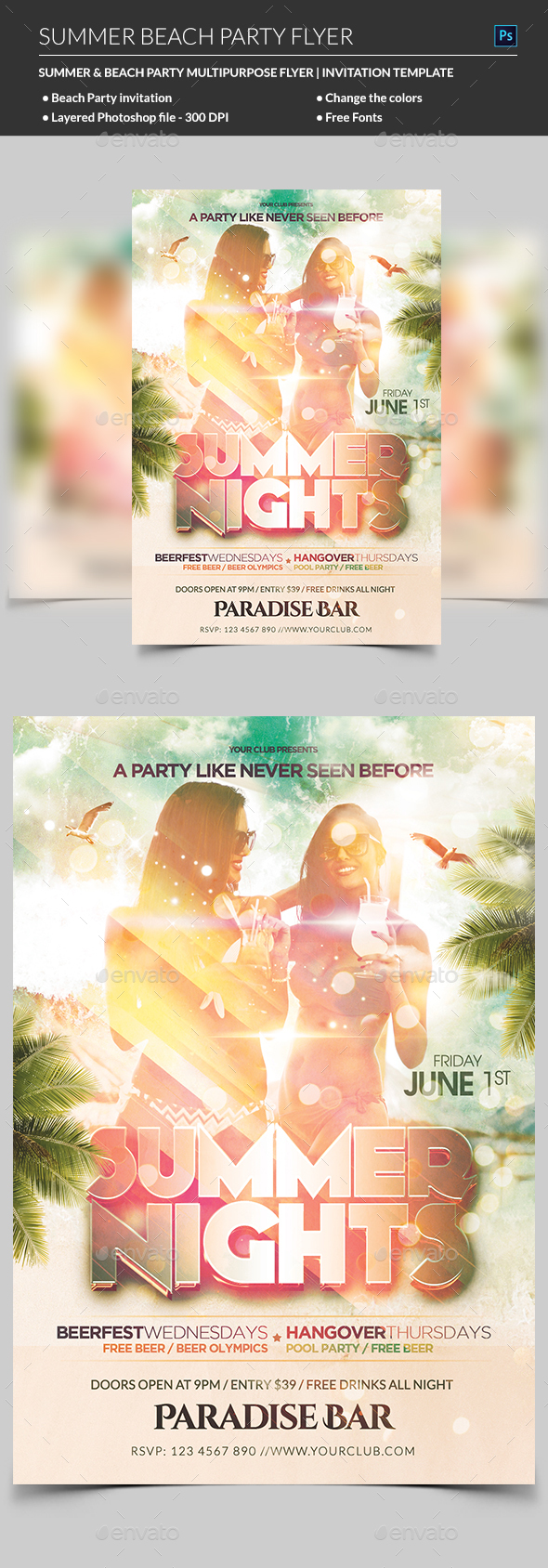 Summer Beach Party Flyer