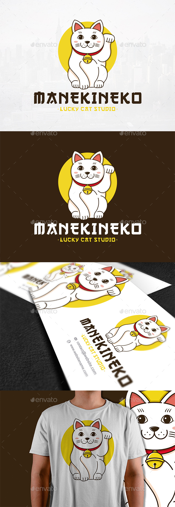 Maneki Neko Logo Template - Animals Logo Templates