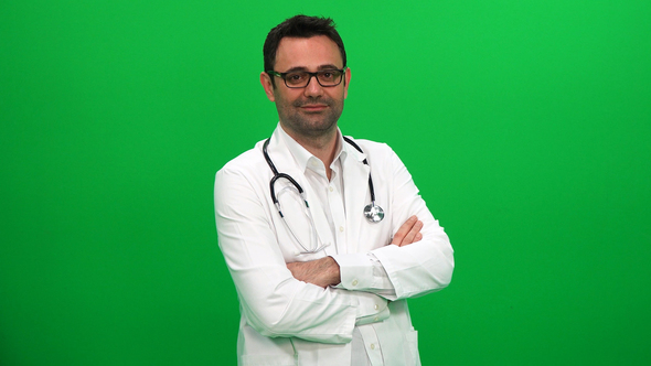 Doctor Putting On Stethoscope alt