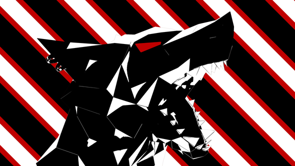 Low Poly Wolf Head VJ Loop