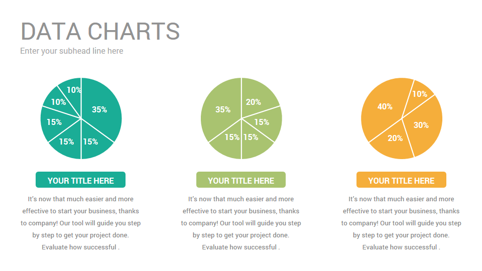 Data Charts PowerPoint Presentation Template, Presentation Templates