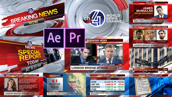 4ch Breaking News - VideoHive 22028374