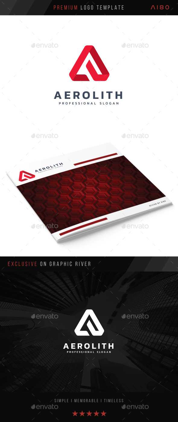 Letter A - Aerolith Logo - Abstract Logo Templates