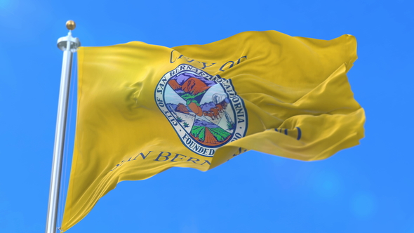 Flag of San Bernardino City of California in United States of America ...