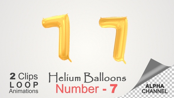 Celebration Helium Balloons With Number – 7
