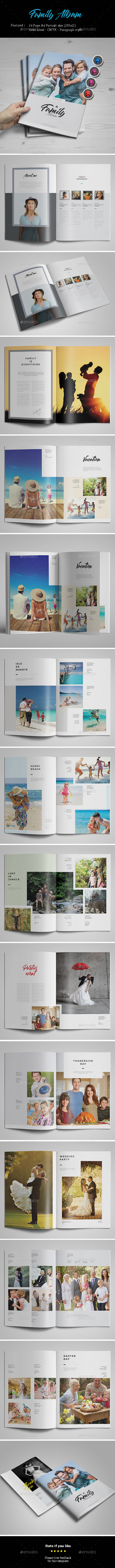 Family Album Template - Photo Albums Print Templates