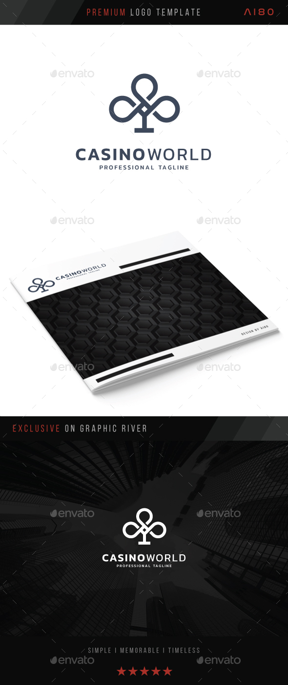 Casino World Logo - Abstract Logo Templates