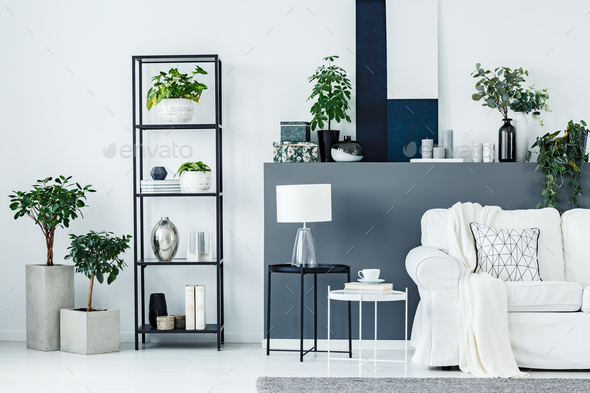 Two metal end tables - Stock Photo - Images