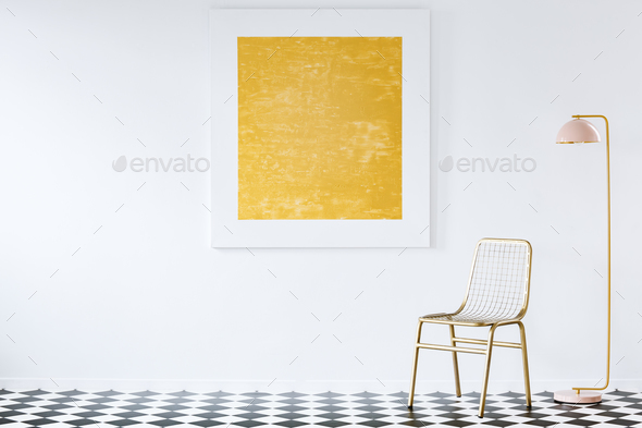 Abstract painting in luxurious interior - Stock Photo - Images