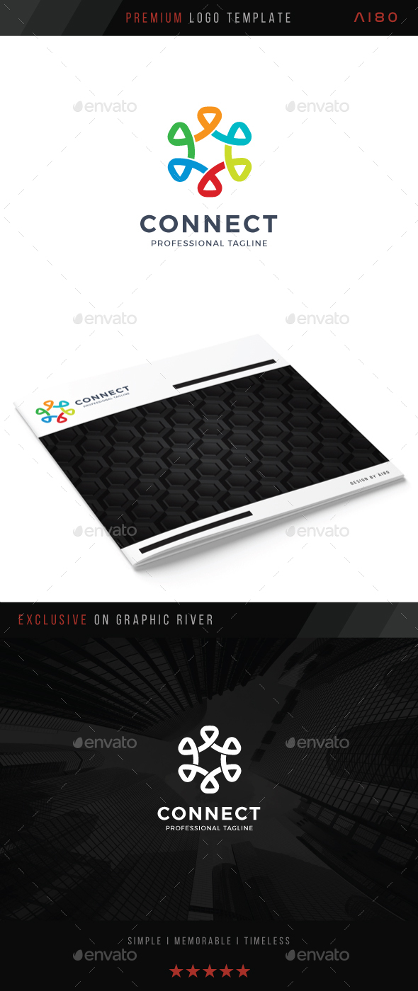 Connect Logo - Abstract Logo Templates