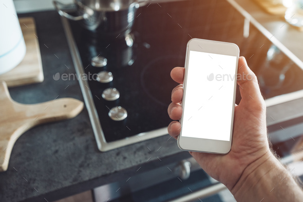Internet of things, smartphone mock up screen - Stock Photo - Images