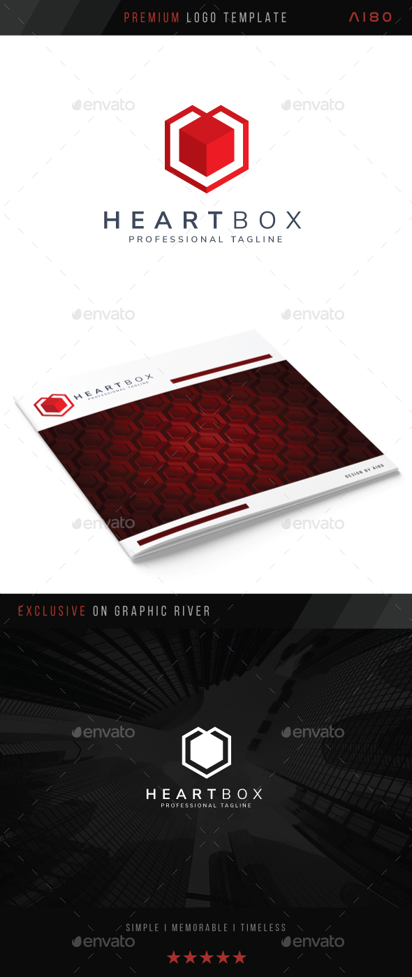Heart Box Logo - Abstract Logo Templates