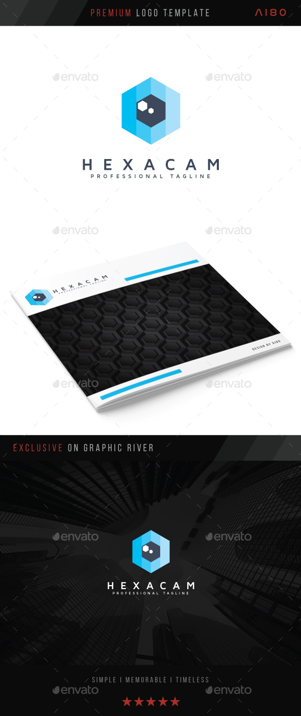 Hexagonal Camera Logo - Symbols Logo Templates