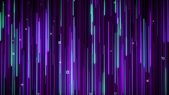 Green-pink Falling Neon VJ Background alt