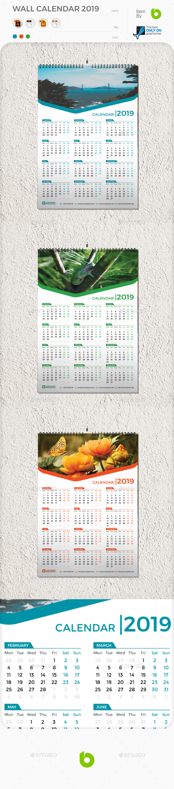 Wall Calendar 2019 - Calendars Stationery