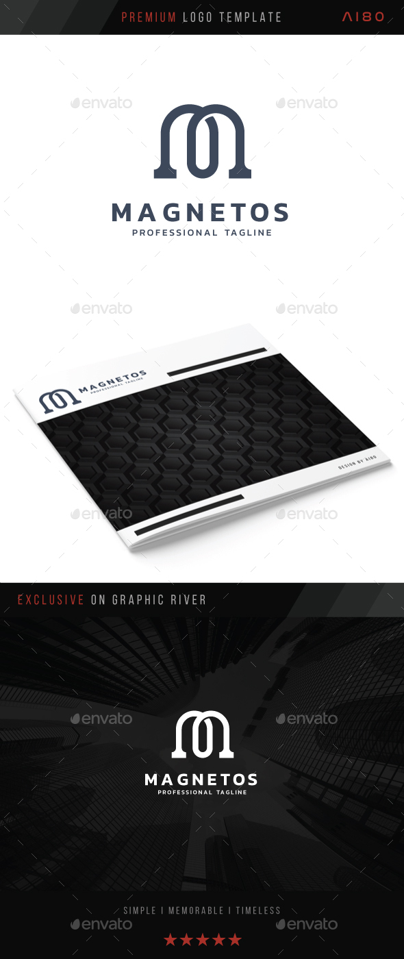 Letter M - Magnetos Logo - Letters Logo Templates