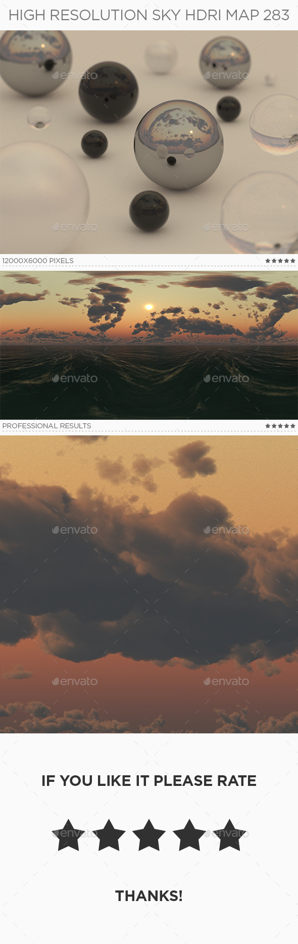 High Resolution Sky HDRi Map 283 - 3DOcean Item for Sale