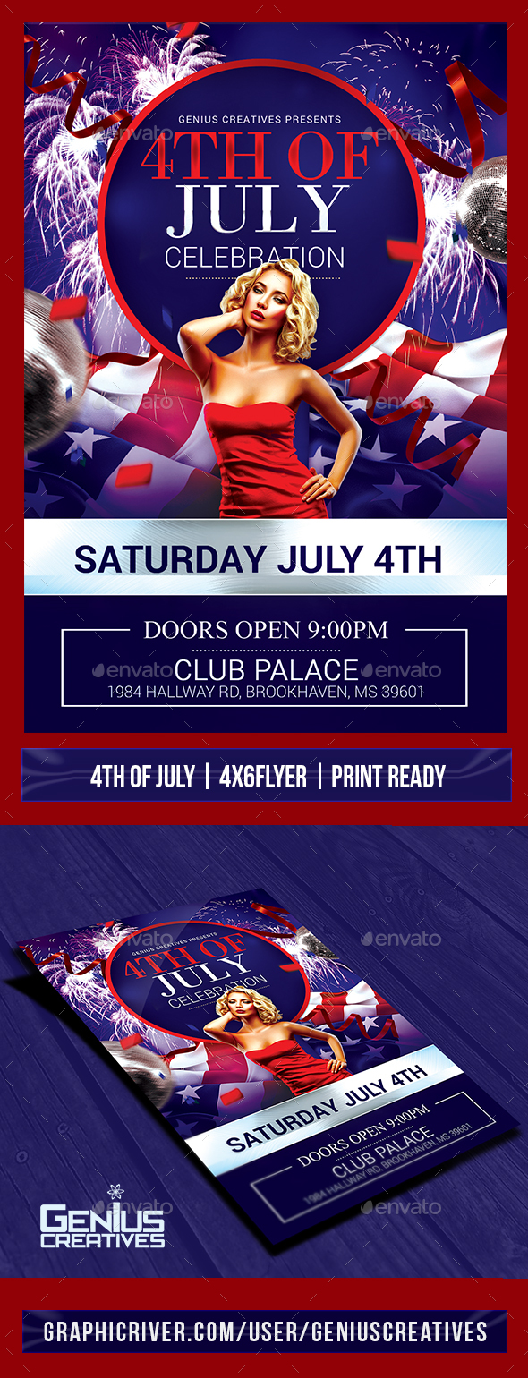 4th Of July Flyer Celebration Template - Holidays Events