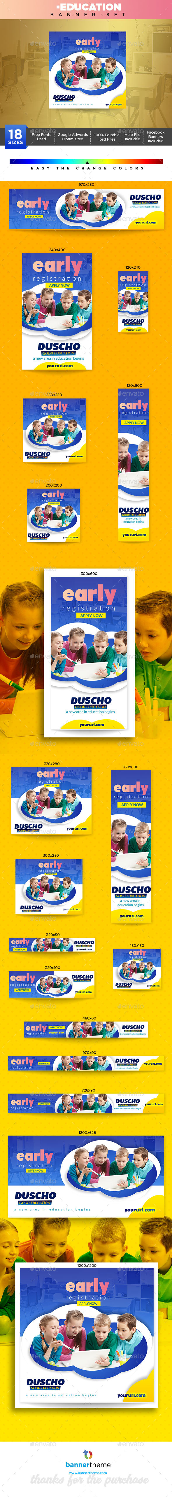 Education Banner - Banners & Ads Web Elements