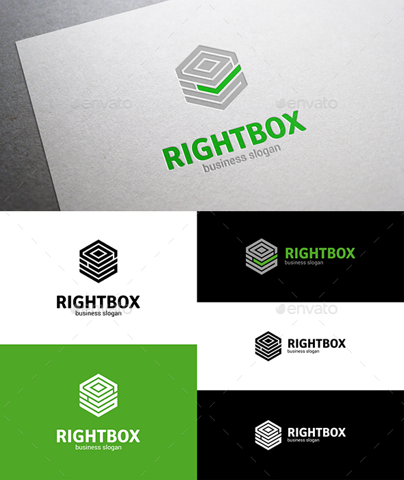 Right Box Logo - Vector Abstract