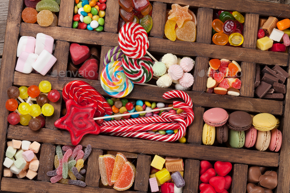 Colorful sweets box Stock Photo by karandaev | PhotoDune