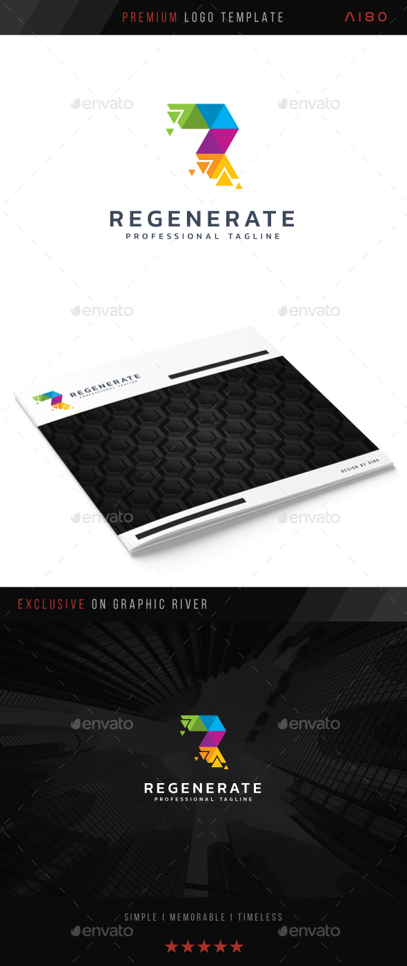 Letter R - Regenerate Logo - Abstract Logo Templates