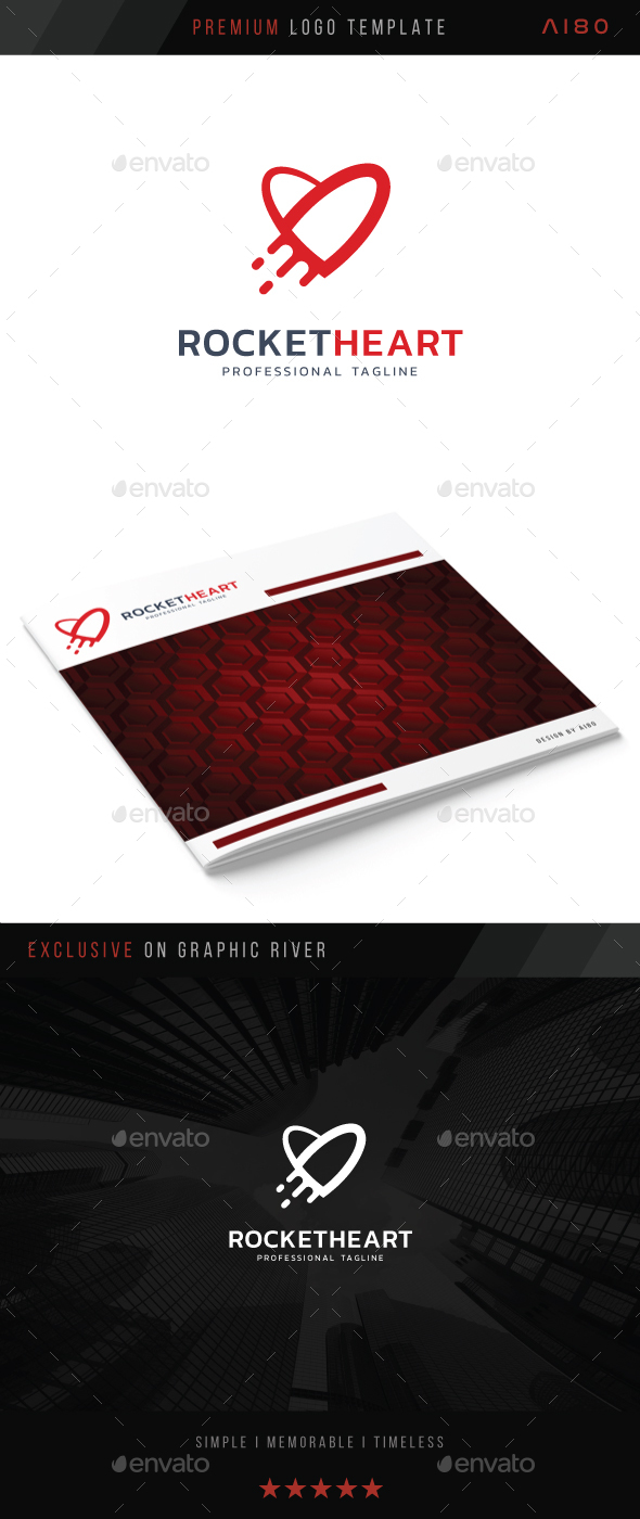 Rocket Heart Logo - Symbols Logo Templates
