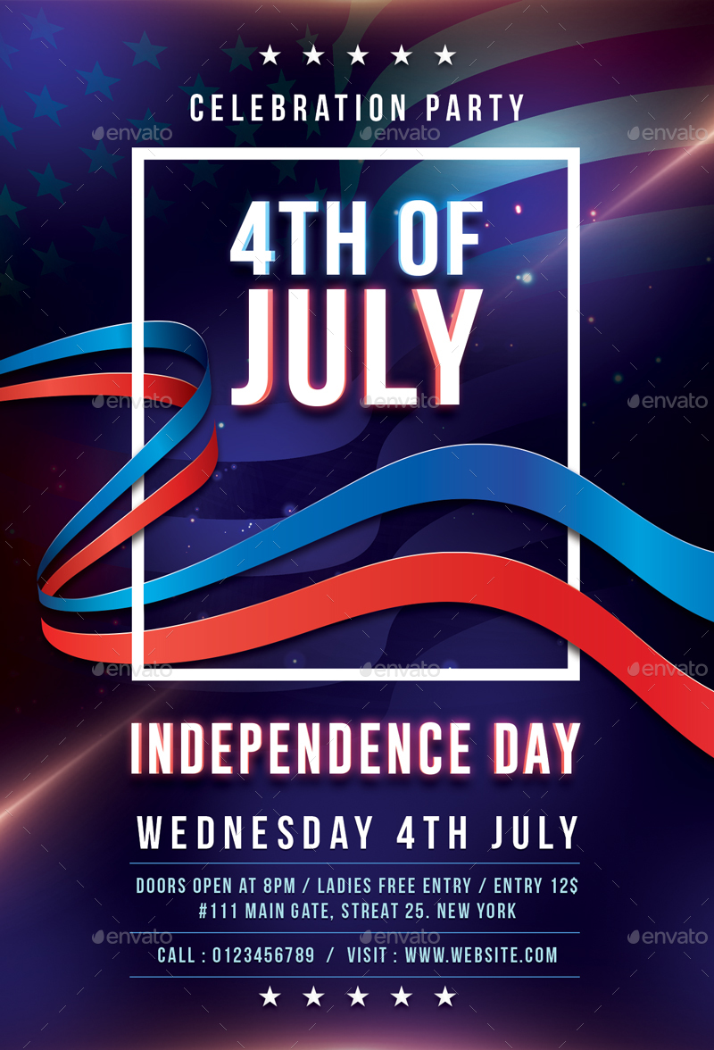 Independence Day Flyer, Print Templates | GraphicRiver