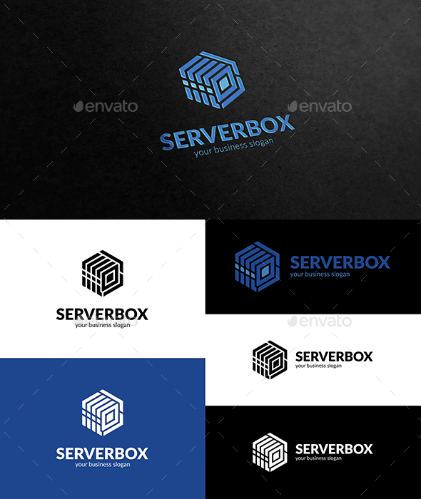 Server Box Logo - Vector Abstract