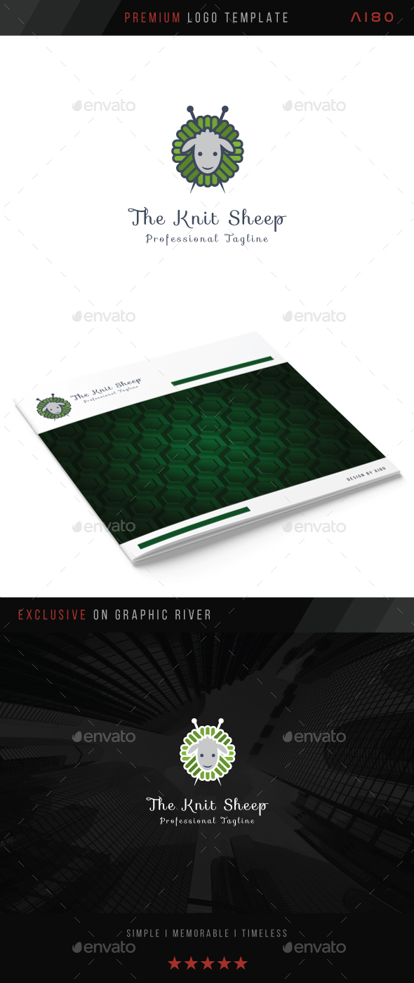 The Knit Sheep Logo - Animals Logo Templates