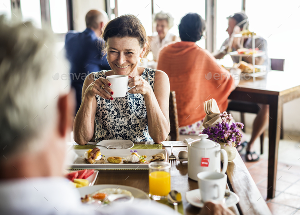 Guests eating breakfast at hotel Stock Photo by Rawpixel | PhotoDune