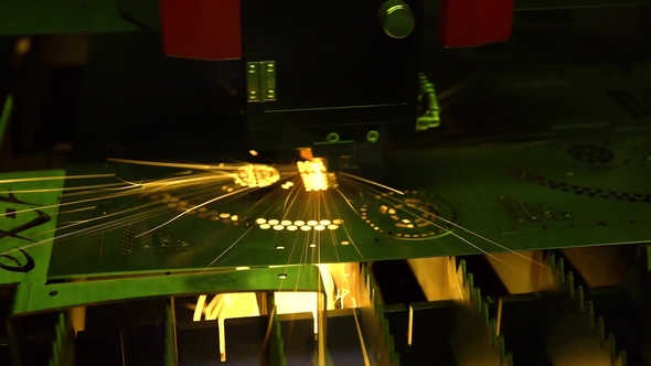 CNC Laser Cutting of Metal, Modern Industrial Technology. alt