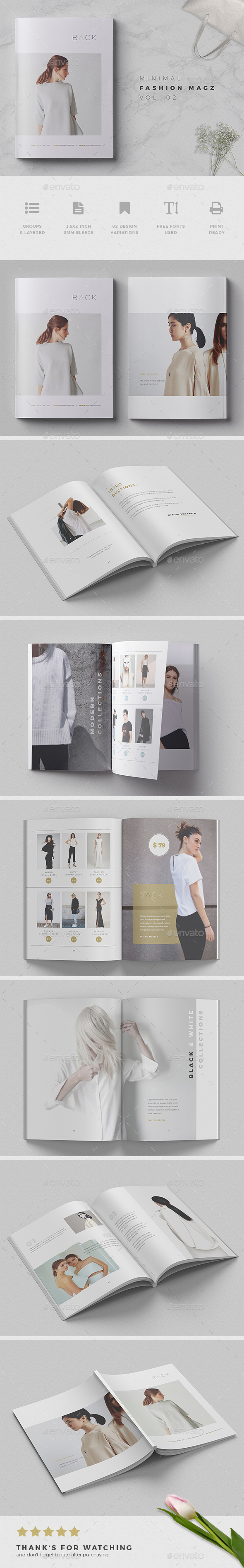 Minimal Fashion Magazine Vol. 02 - Brochures Print Templates