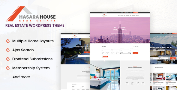 Hasara House - Real Estate Responsive WordPress Theme