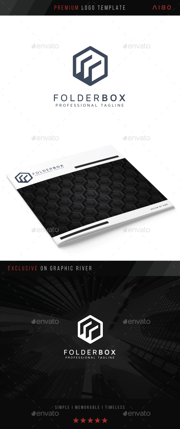 Folder Box Logo - Objects Logo Templates