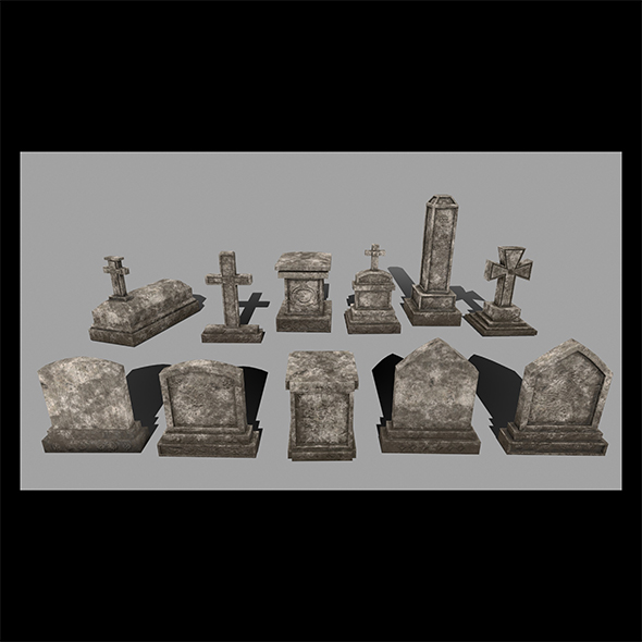 tombstone set - 3Docean 22041786