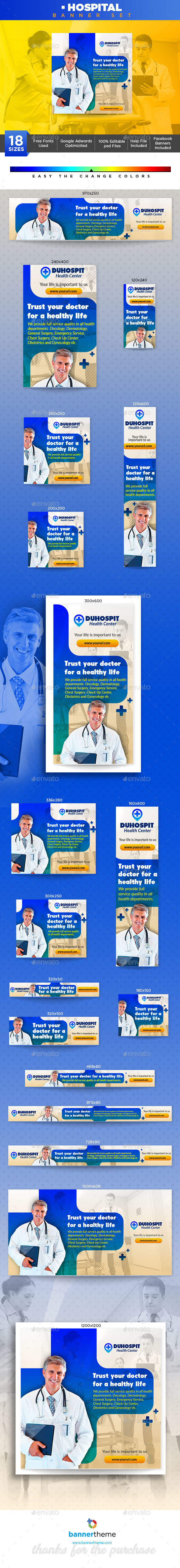 Hospital Banner - Banners & Ads Web Elements