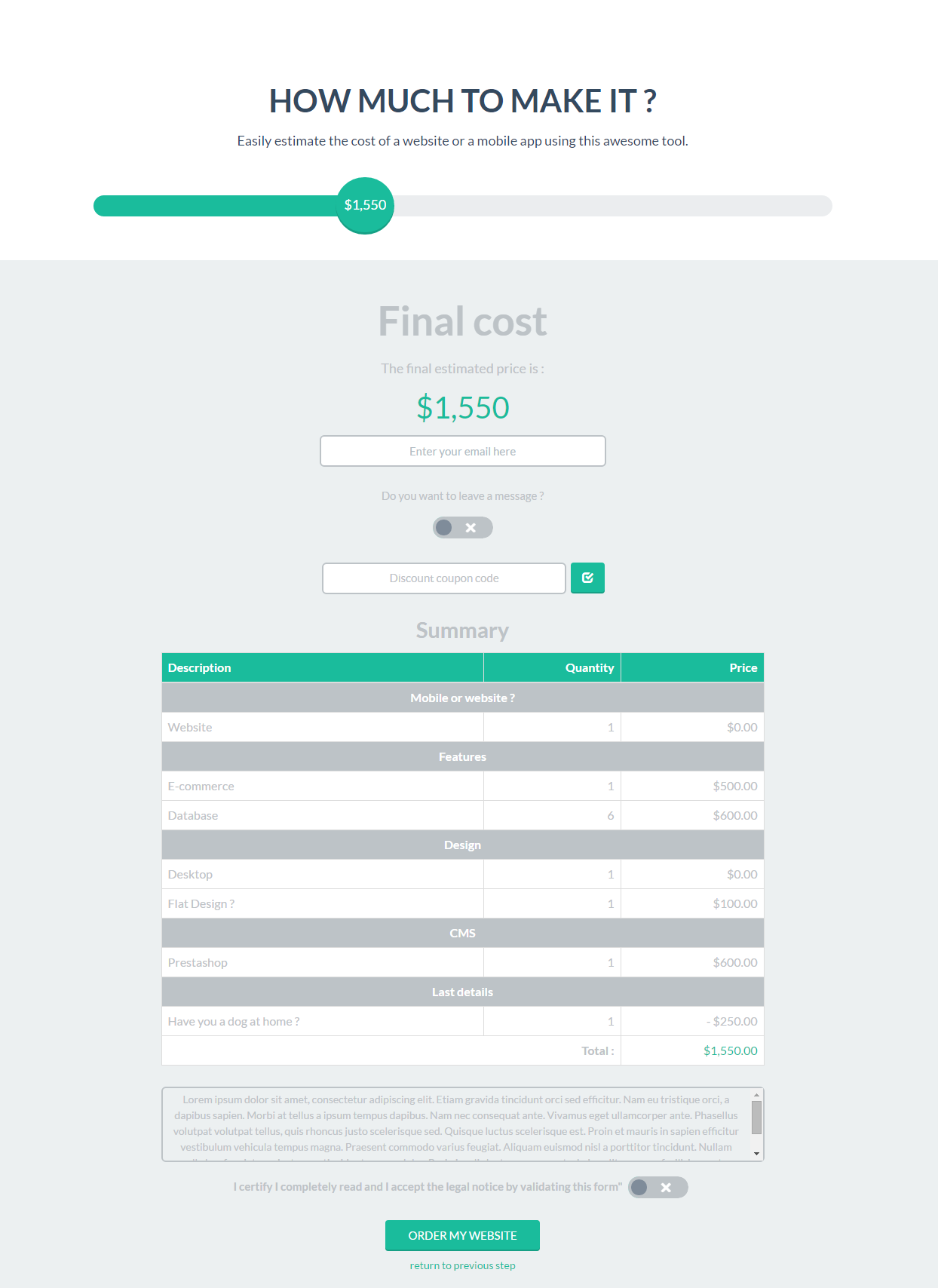 Wp Cost Estimation Payment Forms Builder By Loopus Codecanyon Wp Cost Estimation Payment Forms Builder Templates