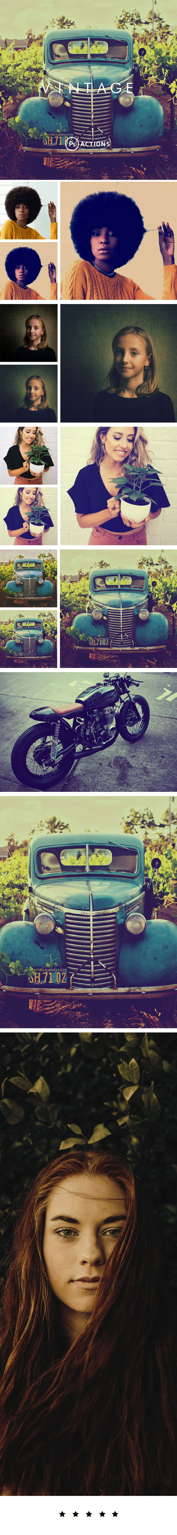 Vintage Photoshop Actions - Photo Effects Actions