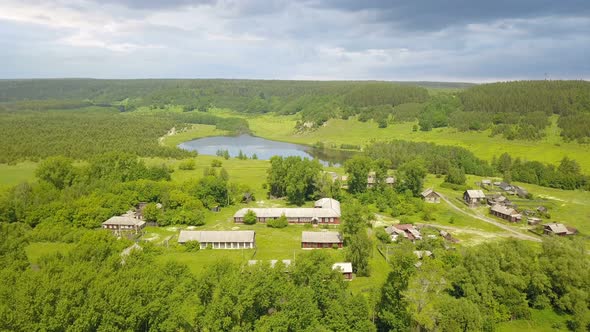 Village Near Lake Water Nature