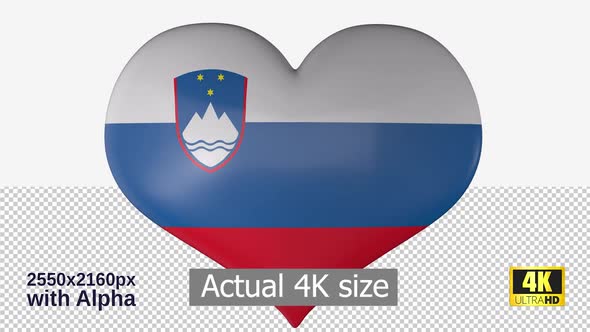 Slovenia Flag Heart Spinning alt