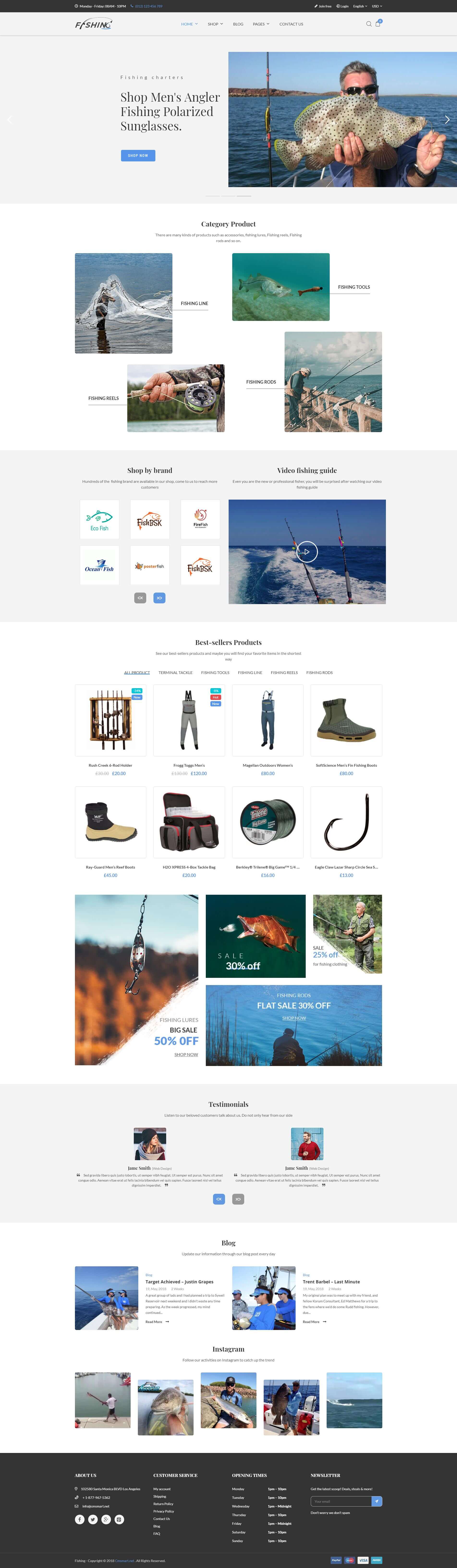 Fishing Store For WordPress Theme by netbaseteam