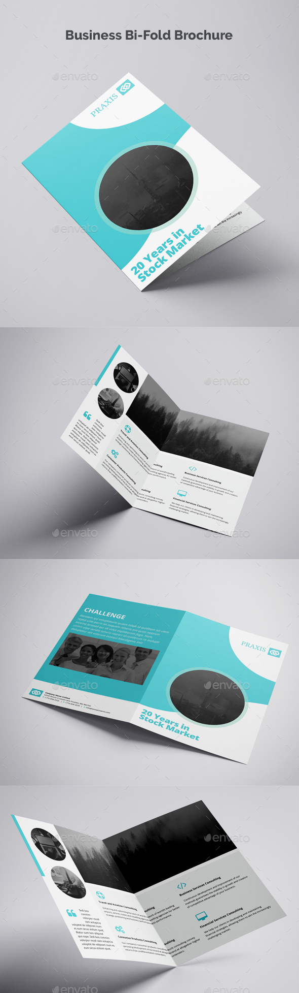 Business Bi-Fold Brochure - Brochures Print Templates