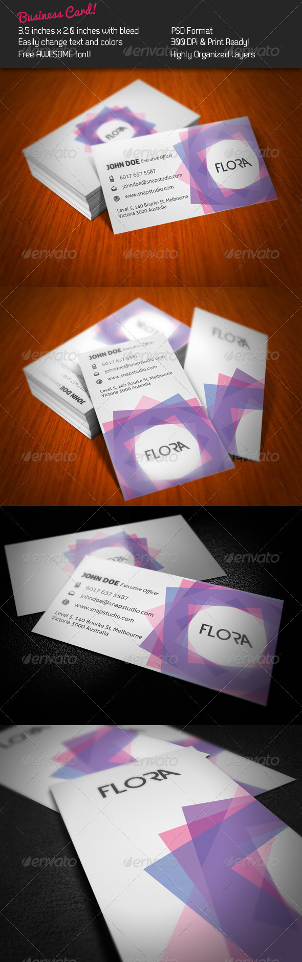Flora Business Card - Creative Business Cards