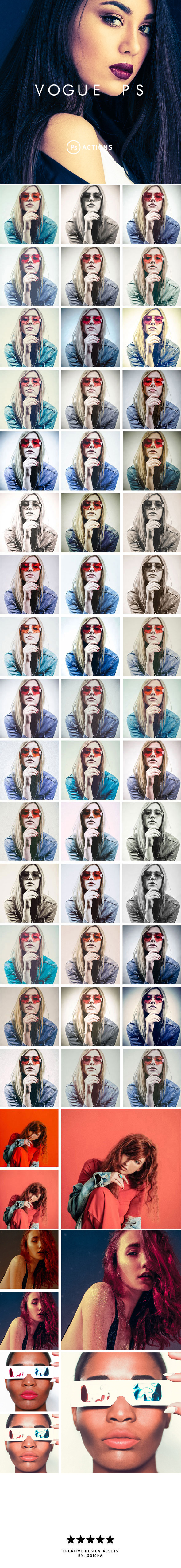 Vogue Fashion Photoshop Actions - Photo Effects Actions
