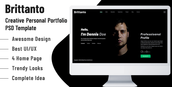 Brittanto - Creative - ThemeForest 22007909