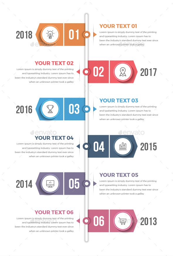 Vertical Timeline Infographics - Infographics
